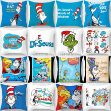 ZENGIA Dr. Seuss Cushion Cover Polyester Cotton 45X45CM Animal Pillow Cover Home Decorative Throw Pillows For Sofa Pillowcase 2024 - buy cheap