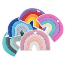 20pcs Chew Silicone Teethers Rainbow Baby Teething ring Teether Food Grade Silicone Baby Goods Fidget Toys BPA Free 2024 - buy cheap