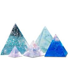 Moldes de pirâmide de silicone, 5 peças, molde de fundição de resina, pirâmide de orgone, ferramentas de joias f3md 2024 - compre barato