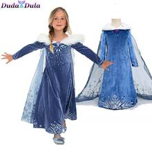 Vestidos para meninas princesa rainha da neve, fantasia infantil para cosplay, flocos de nece, vestido de festa para crianças, roupas de princesa 2024 - compre barato