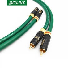 DIYLIVE-par de cables de señal RCA chapados en plata, de cobre, 4 núcleos, eróticos, McIntosh, de 1 metro, con doble cable de audio Lotus 2024 - compra barato