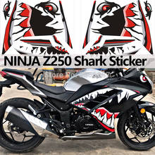 Buy For Kawasaki NINJA Z250 Shark full sticker Motorcycle Decal vehicle decorate protect High quality PVC stickers in the online store Moomo Store at a price of 19.99 usd delivery: