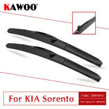 KAWOO For Kia Sorento Car Soft  Natural Rubber Clean The Windshield Wipers Blades Model Year From 2002 To 2017 Fit U Hook Arm 2024 - buy cheap