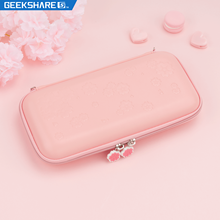 GeekShare Bolsa de almacenamiento portátil Sakura Pink para Nintendo Switch Lite, estuche de transporte de viaje, caja de accesorios de juego para NS Lite 2024 - compra barato