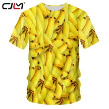CJLM-Camiseta con cuello redondo para hombre, 3D Camiseta con estampado, camiseta creativa de fruta, plátano, informal, diseño creativo, camiseta de gran tamaño para hombre 2024 - compra barato