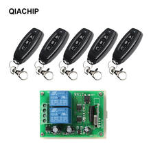 QIACHIP 433Mhz Universal Wireless Remote Control Switch DC 12V 2CH RF Relay Receiver Module + 2 CH RF 433 Mhz Remote Transmitter 2024 - buy cheap