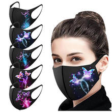 Halloween Cosplay Mask Mascarilla Butterfly Print Cotton Dust-proof Smog Mask Ladies Mouth Mask Mouth Cover Washable Facemask 2024 - buy cheap