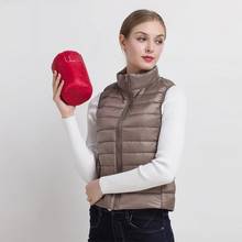 Ultralight Down Vest Women 2021 New Stand-collar Sleeveless Women Duck Down Waistcoat Puffy Padded Warm Vest Jacket 2024 - buy cheap