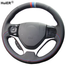 DIY Car Steering Wheel Cover Suede Leather For Honda Civic Civic 9 2012 2013 2014 2015 Braid on the Steering wheel Stuurhoes 2024 - buy cheap