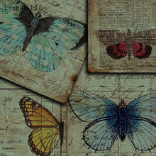 Etiqueta de mariposa Vintage Lychee Life, álbum de recortes artesanal, diario de basura, planificador, pegatinas decorativas 2024 - compra barato