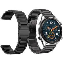 Металлический ремешок для часов Huawei GT/GT2, 46 мм, Honor Magic 2, умный браслет из нержавеющей стали, ремешок для часов TicWatch Pro, браслет Correa 2024 - купить недорого