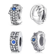 Contas espaçadoras de prata esterlina 925, adorável laço, volta para pulseiras, joias femininas, pandora original, 2021 2024 - compre barato