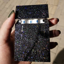 Bling Colorful Starry Cigarette Case Fashion Plastic Protective Box Portable Magnet Automatic Holds 20 Smoking Tools Lady Gifts 2024 - buy cheap