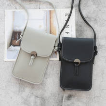 Women Phone Bag  Wallets Leather Shoulder Transparent Bag Student Card Holders Women Handbag Ladies Clutch Purse  New 2024 - buy cheap