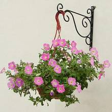 Wrought Iron Wall-mounted Hook Balcony Flower Pots Decorative Shelf Hanging Basket Support Garden Art Crafts 2024 - buy cheap