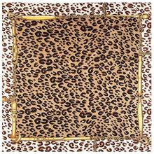 Bufanda clásica con estampado de leopardo para mujer, pañuelo cuadrado de seda de sarga 130, Hijab, chal de diseño, Pashmina, 100% cm 2024 - compra barato