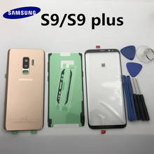Cubierta trasera de cristal para Samsung Galaxy s9 s9 + edge plus G960 G965, tapa trasera de batería, lente de cristal frontal y adhesivo, Original, nuevo 2024 - compra barato