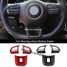Pegatina decorativa para el botón del volante del coche, accesorios ABS de fibra de carbono/rojo, para MG ZS HS GS GT 3 6 MG3 MG6 2024 - compra barato