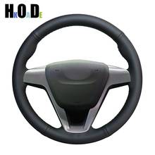 Hand-stitched Black Artificial Leather Car Steering Wheel Cover for Lada Vesta 2015 2016 2017 2018 2019 Xray 2015-2019 2024 - buy cheap