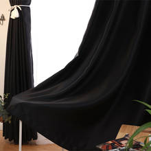 Modern blackout curtains for window blinds drapes Cheap black color curtains for living room,bedroom,dining room Curtains 2024 - buy cheap