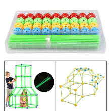 87pcs Fort Building Kit Construction Kids Child Creating Toy Puzzle Balls Children Build Games Tunnel Building Blocks 2024 - buy cheap