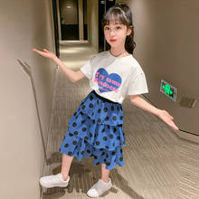 2020 Girls Clothes Sets Summer Girl T-shirt + dot Dress Suits Kids Princess Dresses Children Clothing Suits 4 5 6 8 10 Years 2024 - buy cheap