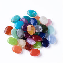 Cuentas de colores variados ovalados para pulsera de joyería DIY, piedras de imitación, 19x15x340mm, agujero: 2mm, 500 Uds./7,5g 2024 - compra barato