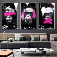 Cartazes e impressões do macaco colorido quarto decoração da casa do vintage posters moderno cuadros quadros de arte da parede dropship 2024 - compre barato