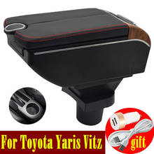 For Toyota Yaris Vitz Armrest box Double doors open 7USB Centre Console Storage Box Arm Rest 2024 - buy cheap