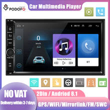 Автомобильный мультимедийный плеер 2 Din, с сенсорным экраном 7 дюймов HD, радио, Bluetooth, GPS, MirrorLink, Wi-Fi, видеорегистратор, FM-радио 2024 - купить недорого