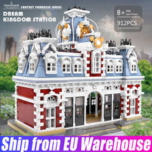 DHL Mould King Streetview Building Blocks The Station of The Creamland Model sets MOC Assembly Bricks Kids Toys Birthday Gifts 2024 - buy cheap