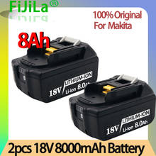 Original 18V 8Ah Rechargeable Battery Li-Ion Battery Replacement Power Tool Battery for MAKITA BL1880 BL1860 BL1830+3A Charger 2024 - buy cheap