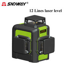 Sndway 12 Lines Laser Level Red/Green Beam 2 Lines Vertical and Horizontal 3D Automatic Self Leveling 360 Degree Leveler 2024 - buy cheap