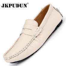 Genuine Leather Men Shoes Luxury Brand Formal Casual Mens Loafers Moccasins Soft Breathable Slip on Boat Shoes Plus Size 38-48 2024 - buy cheap