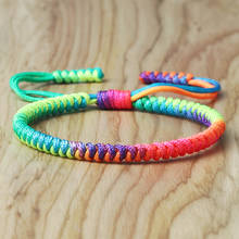 Pulsera de arcoíris LGBT para niñas, brazalete colorido bohemio de Color degradado, hecho a mano, joyería de amistad, regalo 2024 - compra barato