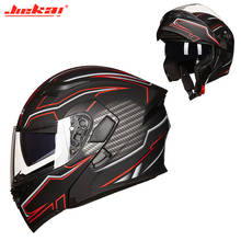 DOT JIEKAI-casco de motocicleta JK902, protector de doble lente, negro, blanco, rojo, M, L, XL, 2XL 2024 - compra barato