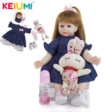 Muñeca de bebé Reborn de 49 CM para niños, cuerpo de algodón de vinilo de juguete, Adorable princesa DIY, regalos de cumpleaños y Navidad 2024 - compra barato