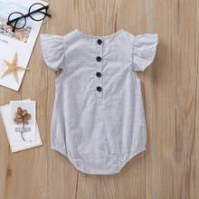 NEW Fashion Newborn Infant Kids Baby Girl Boy Romper Petal Sleeveless Striped Cotton Jumpsuit Playsuit Summer Clothes 0-24M 2024 - buy cheap