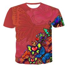 New Round Neck T -Shirt Men 'S High-Quality Men 'S And Women'S T-Shirt Short-Sleeved Butterfly Eagle Pattern 3d Printing Fashion 2024 - buy cheap