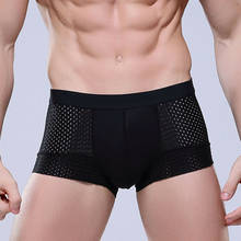 Mens Boxers Sheer Cotton Underwear Pants Shorts Sexy Bamboo Fiber Boxer Breathable Underpants Men Panties Boxers 2024 - buy cheap