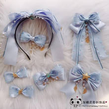 Cadena de cuentas de lazo japonés Lolita KC, diadema de hermana suave, accesorios para el cabello de encaje Loli, tocado, adornos para el cabello hechos a mano 2024 - compra barato
