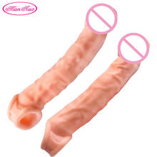 Man Nuo Reusable Penis Enlargement Extension Condoms Huge Cock Sleeve Realistic Silicone Dildo Set Adult Sex Toys for Men 88 2024 - buy cheap