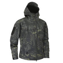 Jaqueta masculina tática de pele macia, à prova d'água, exército, roupas de lã, multicamadas, camuflagem, plus size 4xl, inverno 2024 - compre barato