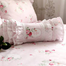 Elegant embroidered cushion decorative bedding pillow European candy cushion princess ruffle lace lumbar pillow sofa hand rests 2024 - buy cheap