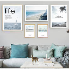 Nordic Style Beach Wall Art California Beach Canvas Painting Ocean Posters Prints Decoration for Modern Living Room Home Decor 2024 - buy cheap