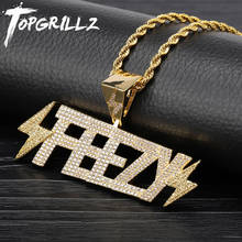 TOPGRILLZ-collar con colgante de circonia cúbica para hombre, Gargantilla, Micro pavé, Circonia cúbica, Zirconia, circonita, zirconita, zirconita, hiphop 2024 - compra barato