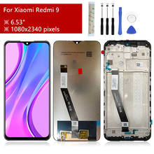 for Xiaomi Redmi 9 LCD Display Touch Screen Digitizer Assembly With Frame for redmi 9 display replacement Parts 6.53" 2024 - buy cheap