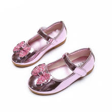 Zapatos de fiesta de cumpleaños para niñas, zapatillas de princesa de cuero Pu, zapatos grandes para niñas, sandalias con lazo a la moda 2024 - compra barato