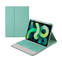 Capa tpu protetora traseira para ipad, case com teclado sensível ao toque bluetooth sem fio, para modelos 10.2 2020 2019 air 3 4 pro 11 10.5 2021 2024 - compre barato