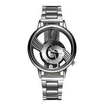 Zegarek Damski Hot Sale New Famous Brand Men Watch Women Fashion Music Note Notation Watches Stainless Steel Quartz Wristwatches 2024 - buy cheap